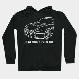 Aston Martin Vantage GT8 (Mk I) Cars Form White Design Hoodie